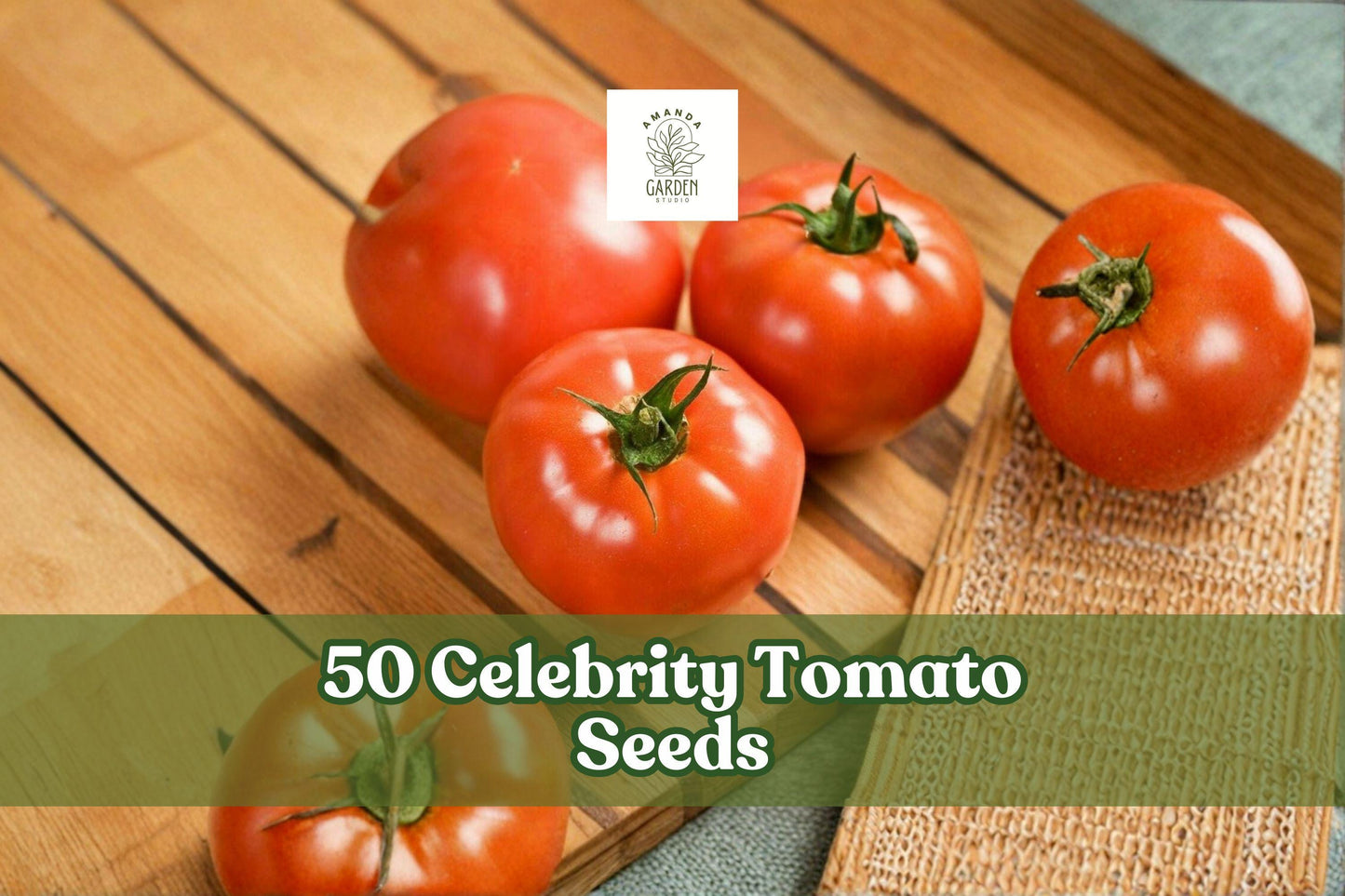 Celebrity Tomato Seeds - 50 Pack - Hybrid Variety for Garden Planting - Solanum lycopersicum - Early Maturity, Medium Fruit