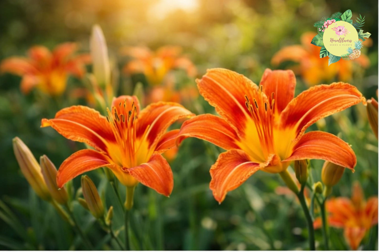 Orange Daylily Bare-root Plant, Hemerocallis, Hardy Perennial, Vibrant Orange Blooms for Gardens