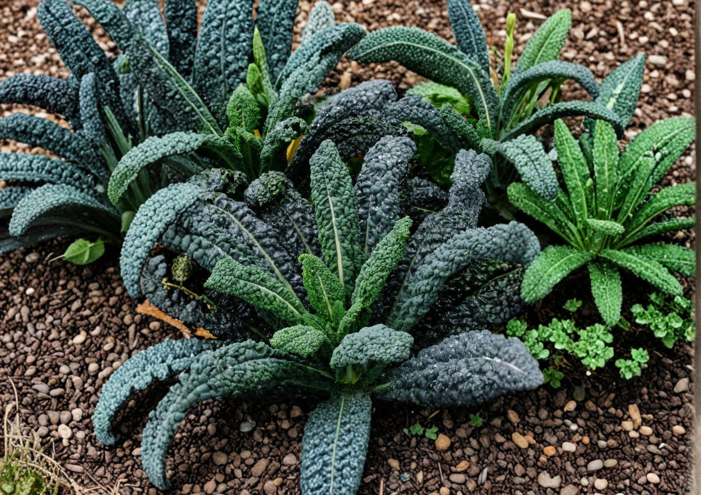 Lacinato Kale Seeds 500 Count - Heirloom Dinosaur Kale, Cold Hardy Garden Vegetable - Brassica oleracea var. sabellica