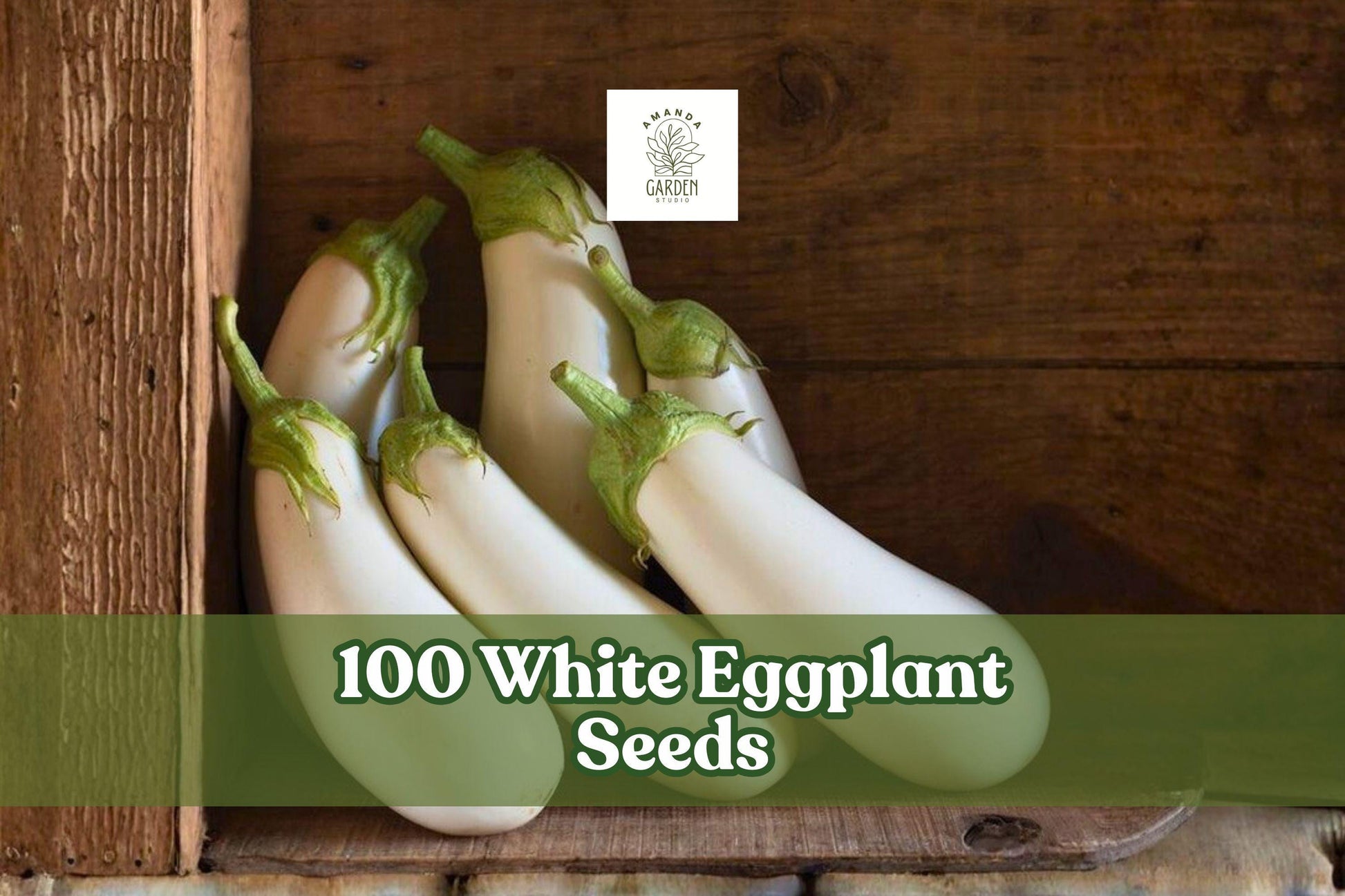 100 White Eggplant Seeds - Solanum melongena - Smooth Skin - Annual Vegetable for Garden Beds and Raised Beds