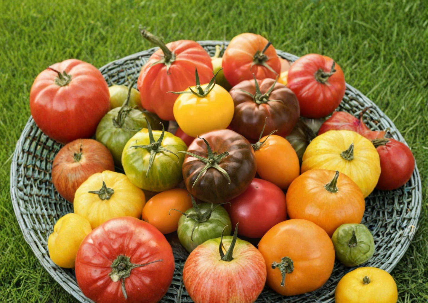 Heirloom Rainbow Blend Tomato Seeds - 50 Non-GMO Colorful Slicing Tomatoes for Vegetable Garden - Solanum lycopersicum