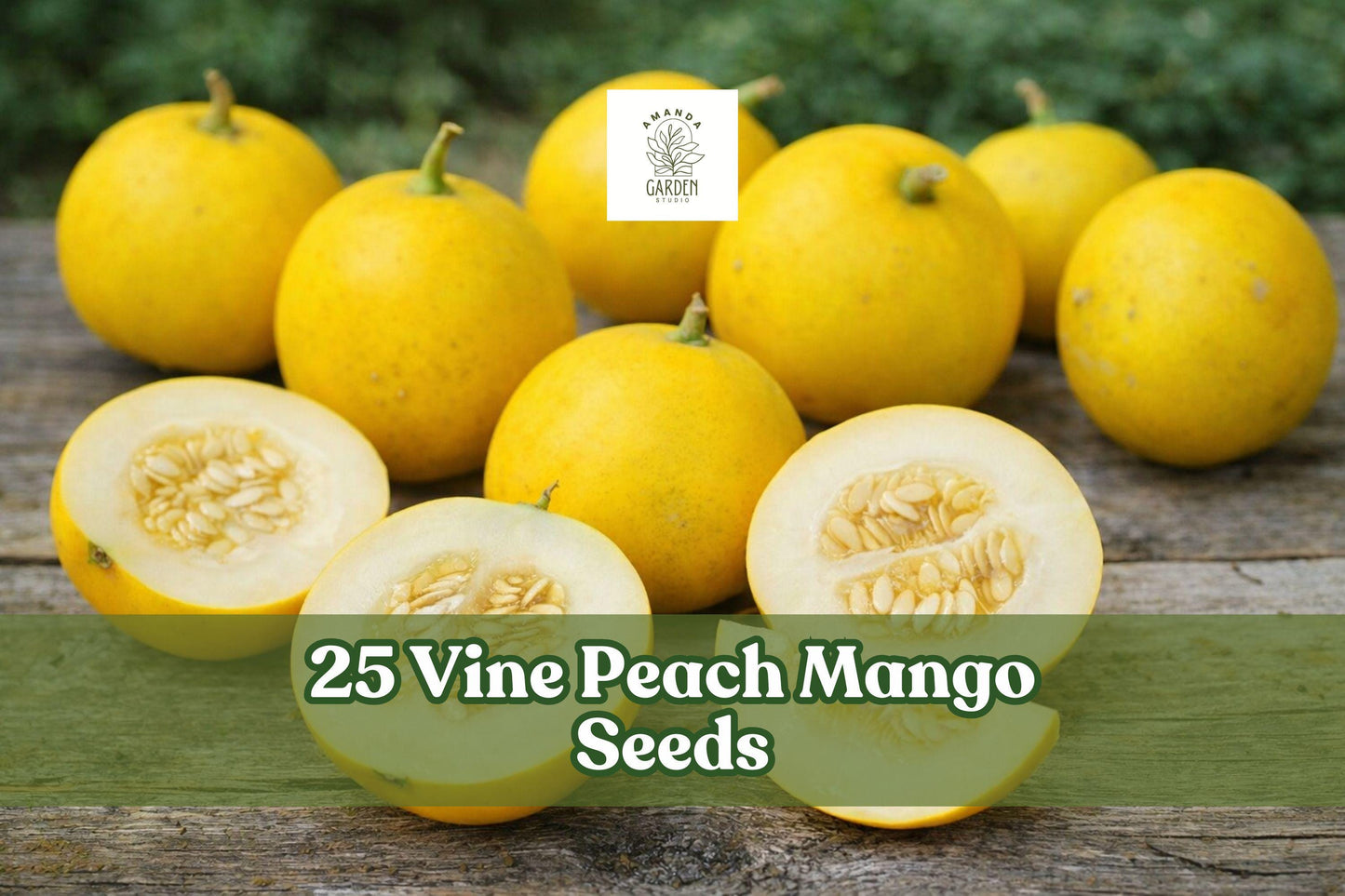 25 Vine Peach Mango Seeds - Warm-Season Fruit Vine - Cucumis melo var. chito - Unique Peach-Shaped Fruits for Garden