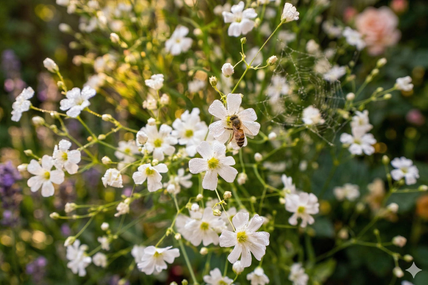 Baby's Breath Seeds (100) - White Gypsophila elegans for Bouquets & Gardens - Easy to Grow, Long Blooming