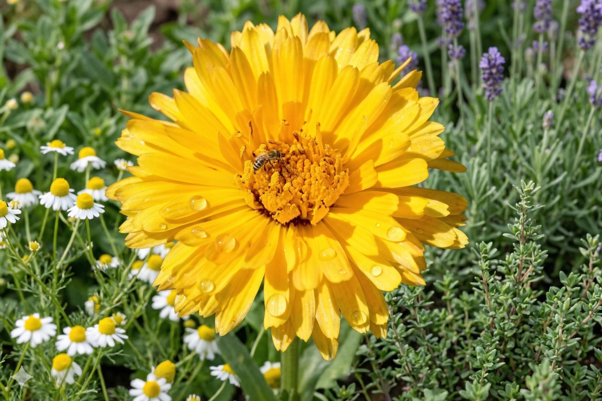Calendula Seeds (100) | Pacific Beauty Yellow | Pot Marigold | Calendula officinalis | Easy to Grow, Pollinator-Friendly