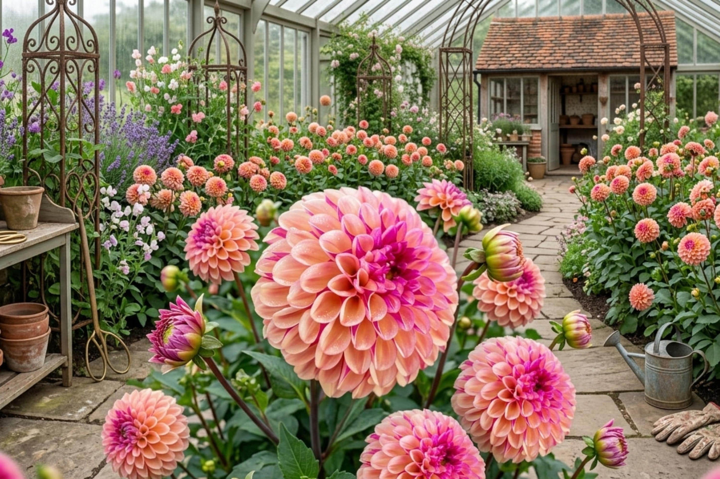 Palmares Ball Dahlia Bulb Tuber Clump - Vibrant Perennial Flower - Dahlia pinnata - Easy to Grow, Attracts Pollinators