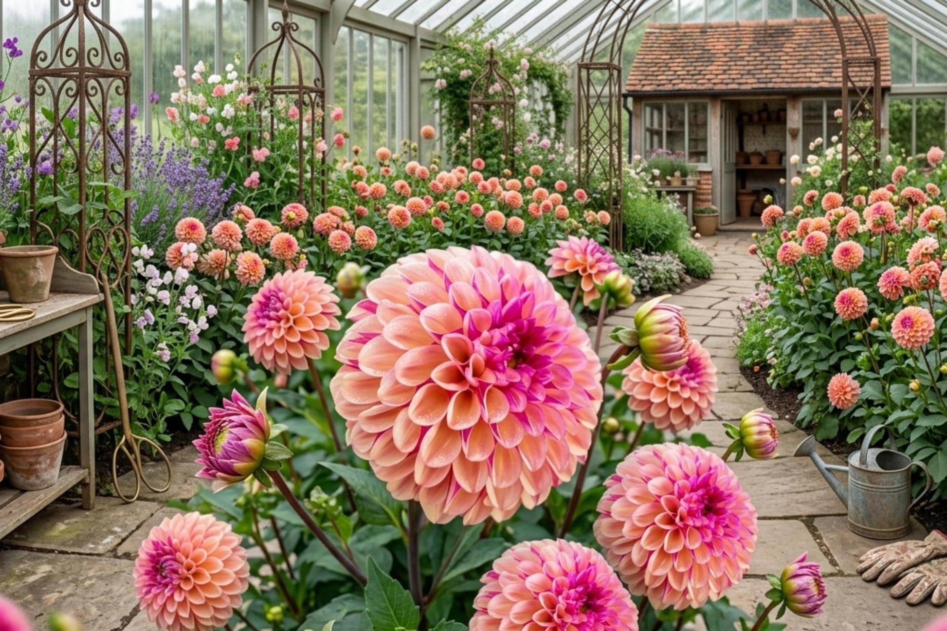 Palmares Ball Dahlia Bulb Tuber Clump - Vibrant Perennial Flower - Dahlia pinnata - Easy to Grow, Attracts Pollinators