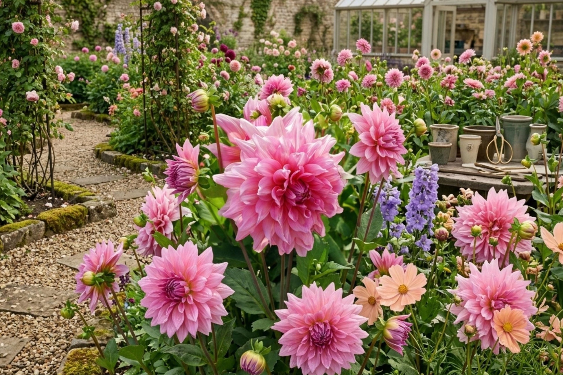 Giant Dinnerplate Dahlia Bulb Tuber Clump - Otto's Thrill - Dahlia hortensis - Spring Shipping