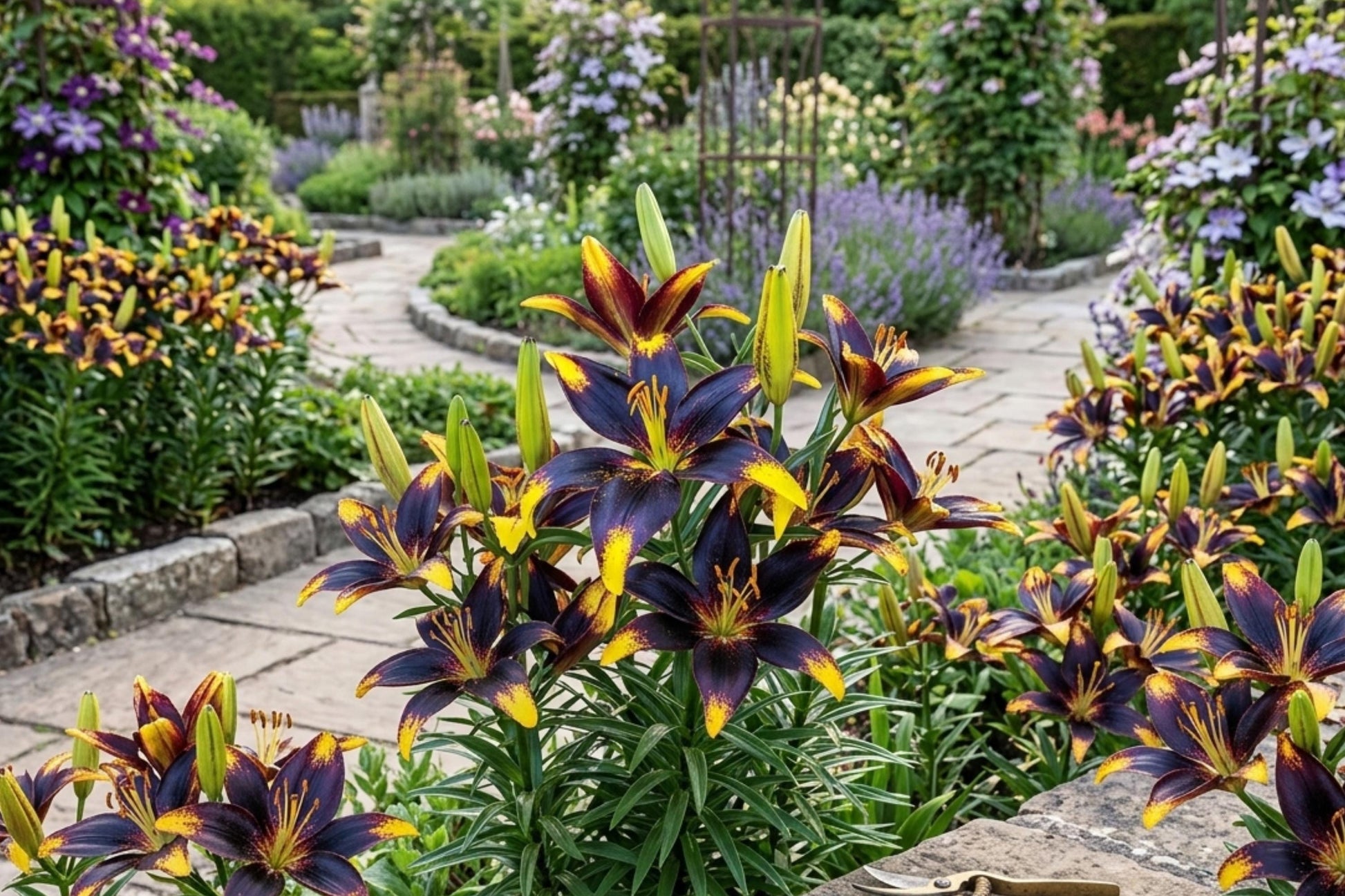 Asiatic Lily Bulbs - Lionheart Tango - Orange Yellow Blooms - Lilium Asiaticum - Perennial Live Flower for Garden