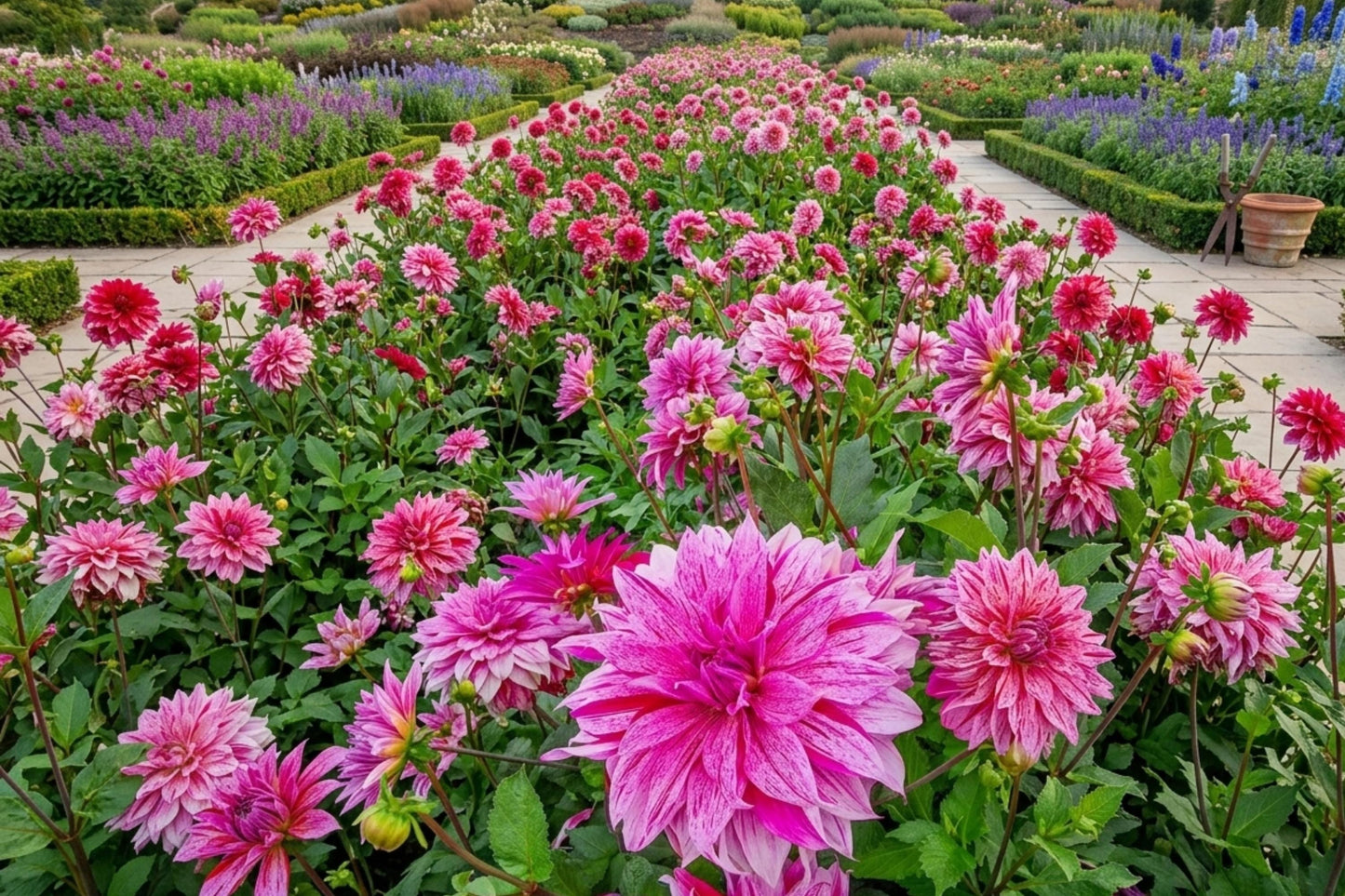 Dahlia Bulb Tuber Clump - Flamed Babylon Lilac Dinner Plate - Dahlia pinnata - Perennial Blooms - Vibrant Lilac Flowers