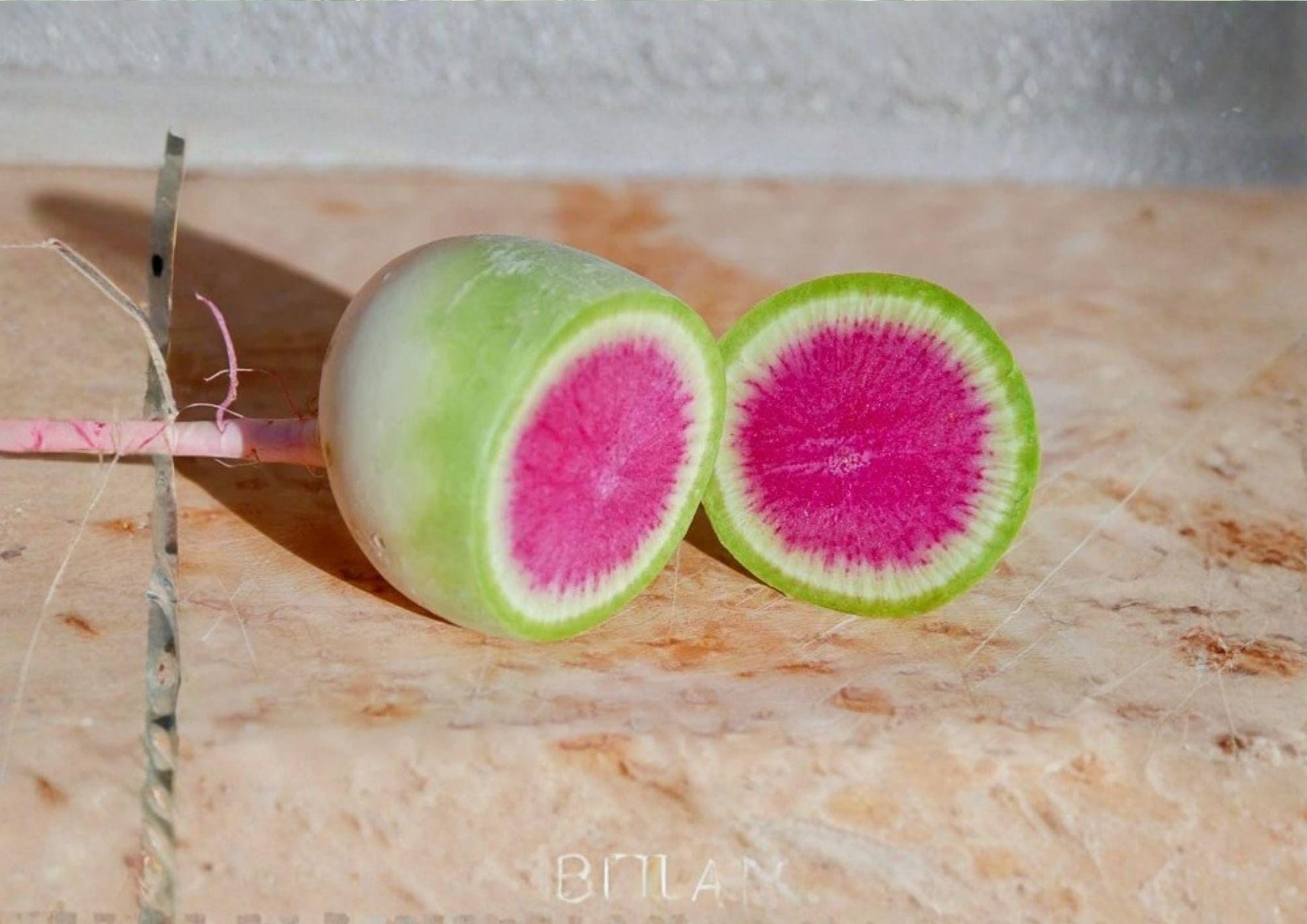 Watermelon Radish Seeds - 300+ Non-GMO Heirloom Vegetable Seeds - Crisp Sweet Pink Center (Raphanus sativus)