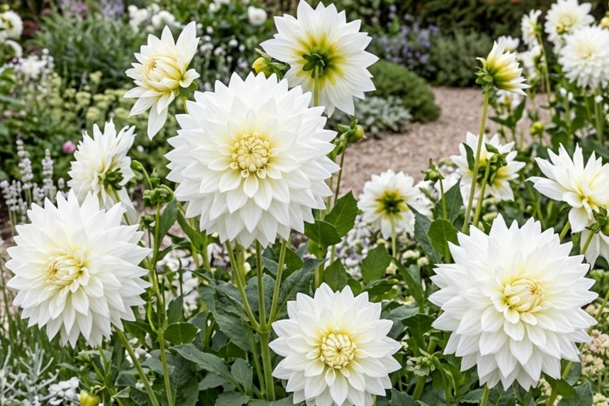 Large Dinner Plate Dahlia Bulb Tuber Clump, White Fleurel, Dahlia pinnata, Easy to Grow, Ideal for Cut Flowers