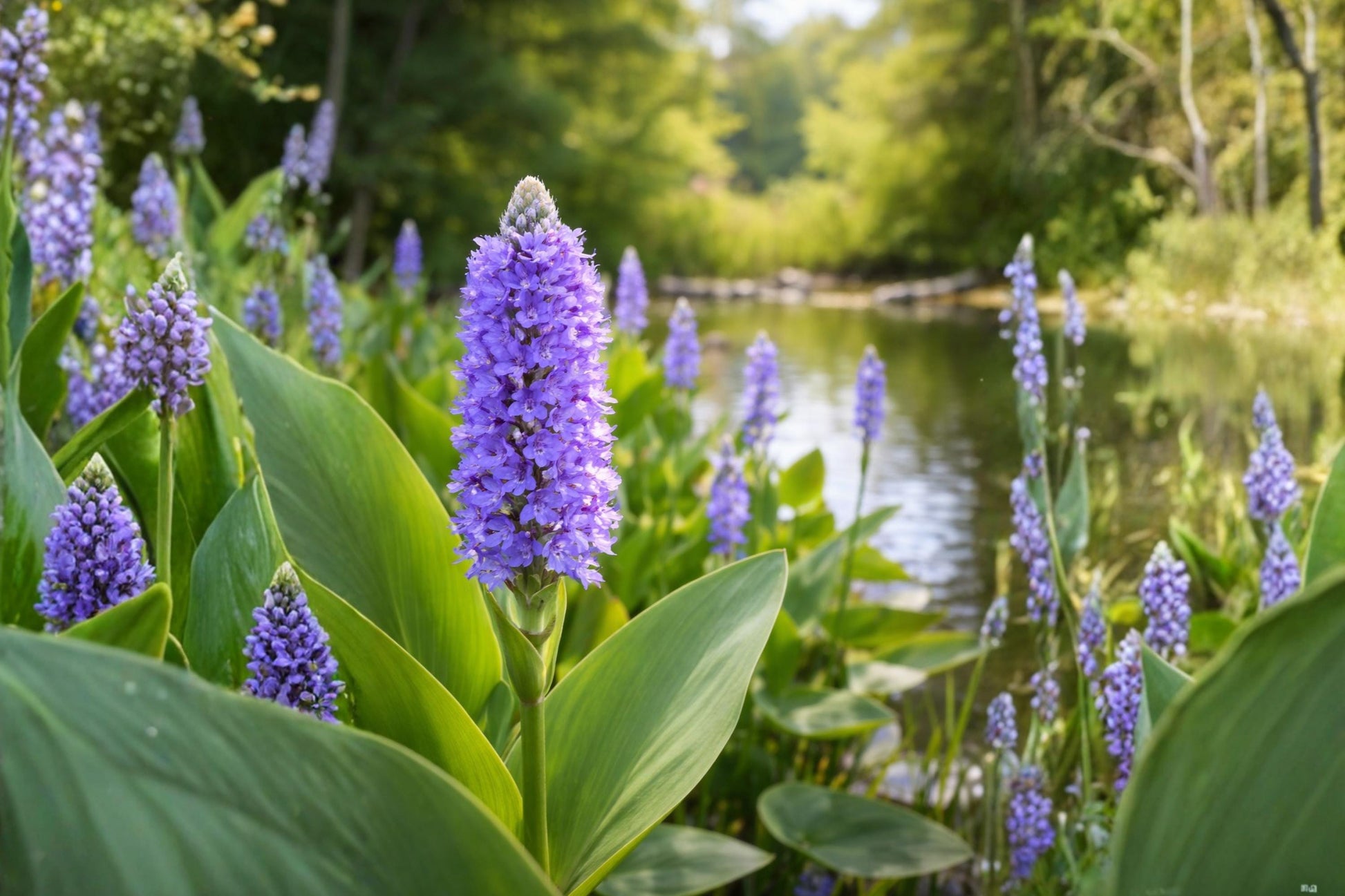 Pickerelweed Seeds (10) | Vibrant Purple-Blue Flowers | Pontederia cordata | Native Aquatic Plant for Ponds & Wetlands