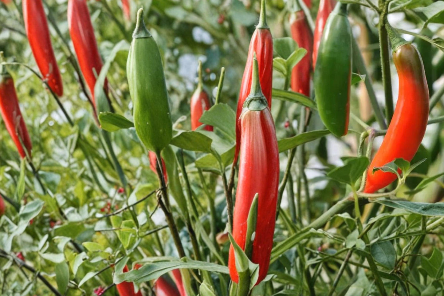 Serrano Pepper Seeds - 25 Count - Capsicum annuum 'Tampiqueño' - Hot Chili Pepper for Salsa & Cooking - Green to Red