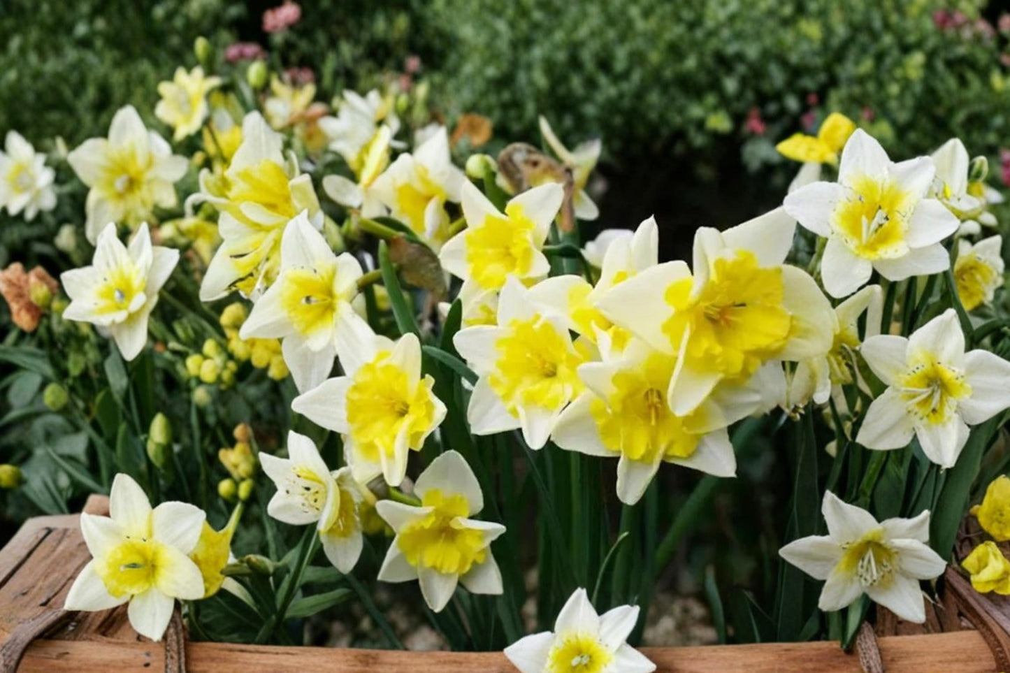 Prom Dance Daffodil Bulbs - 5 Pack - Double Yellow and Orange Blooms - Narcissus Perennial Flower for Garden Beds and Borders