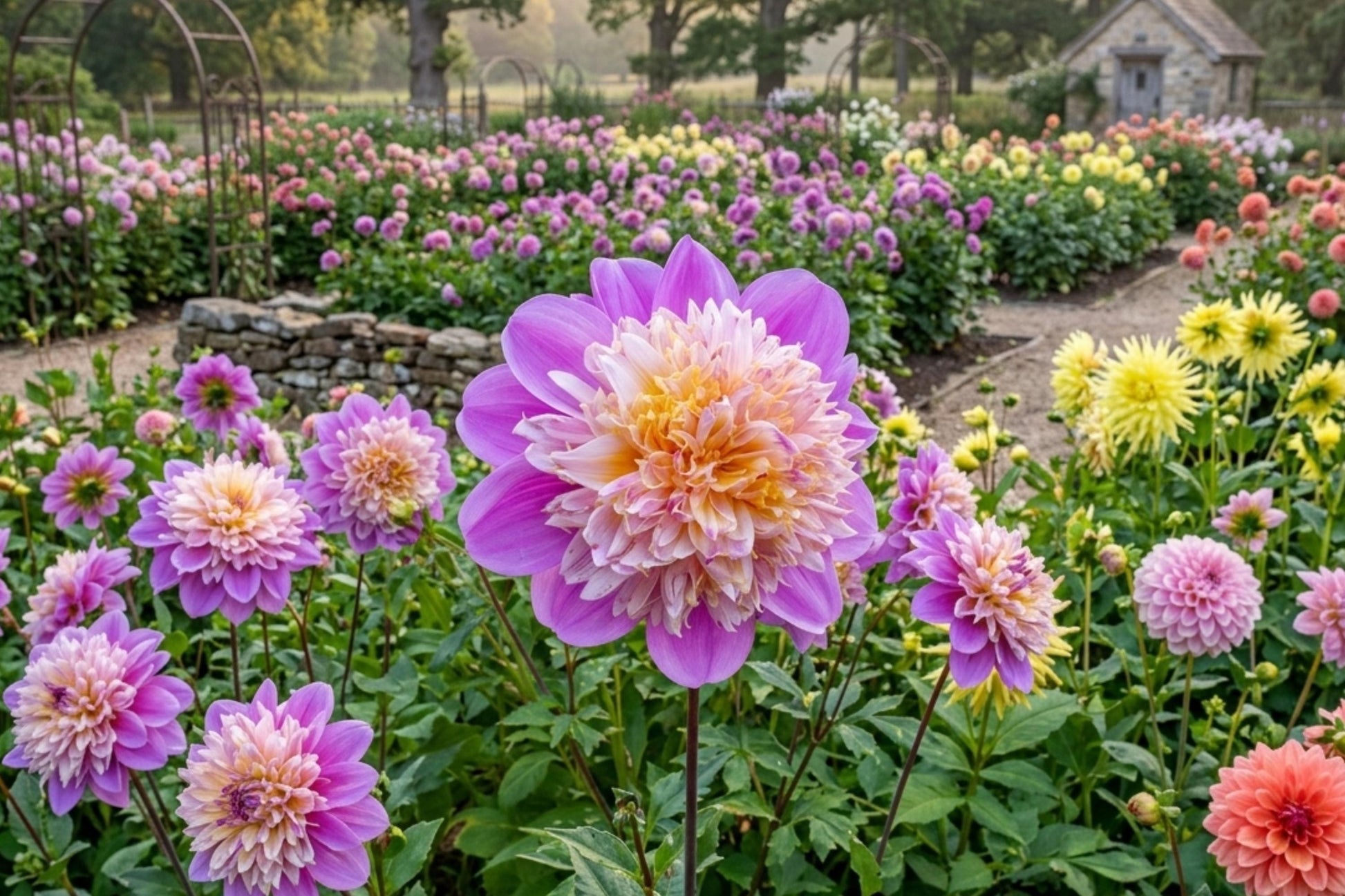 Dahlia Bulb Tuber Clump - TAKE OFF Powder Puff Variety - Dahlia pinnata - Rare Flowering Garden Plant