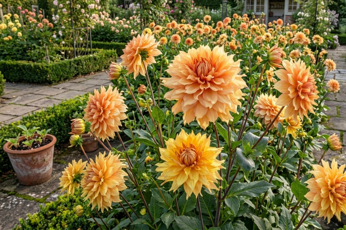 Dinnerplate Dahlia Bulb Tuber Clump - Hamari Gold - Golden Honey Color - Dahlia variabilis - Easy to Grow Garden Plant