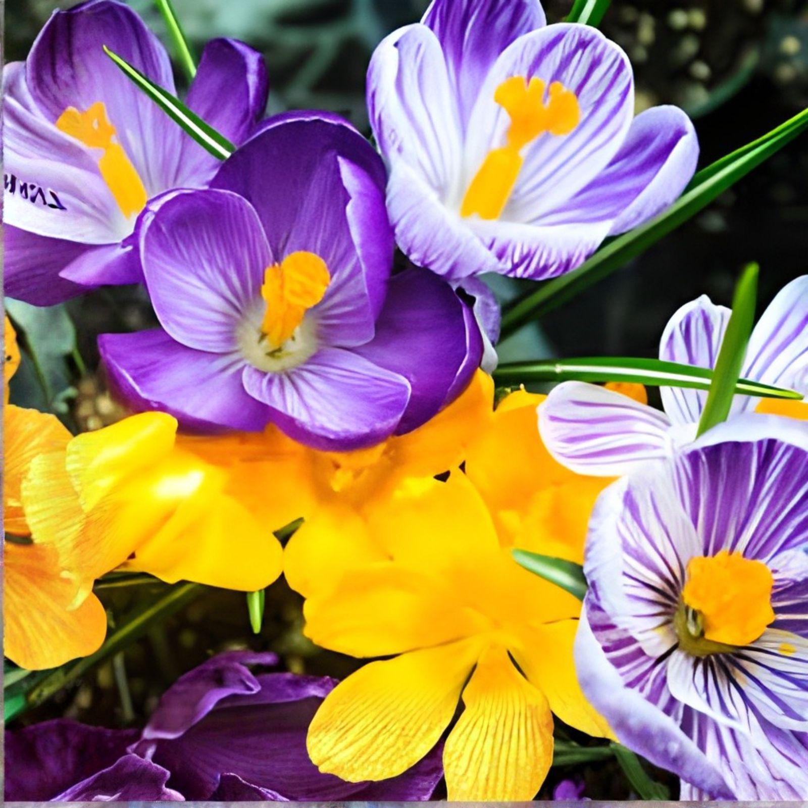Crocus Bulb Mix | 20 Bulbs | Colorful Early Spring Flowers | Crocus (Mixed Crocus) for Vibrant Garden Blooms