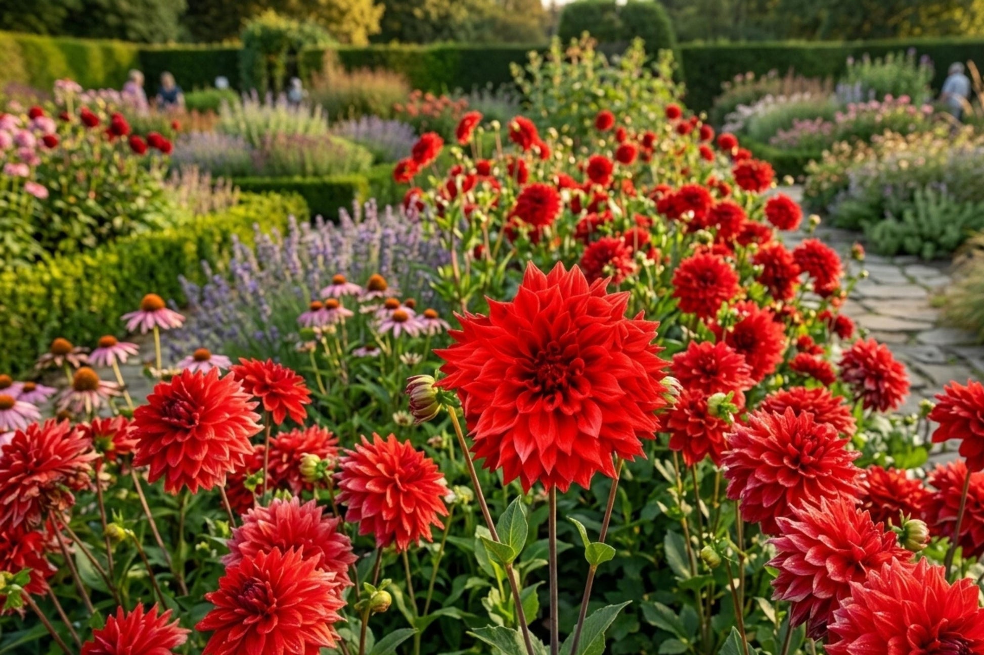 RED BABYLON Dinner Plate Dahlia Bulb Tuber Clump - Dahlia variabilis - Huge Red Blooms for Gardens & Containers