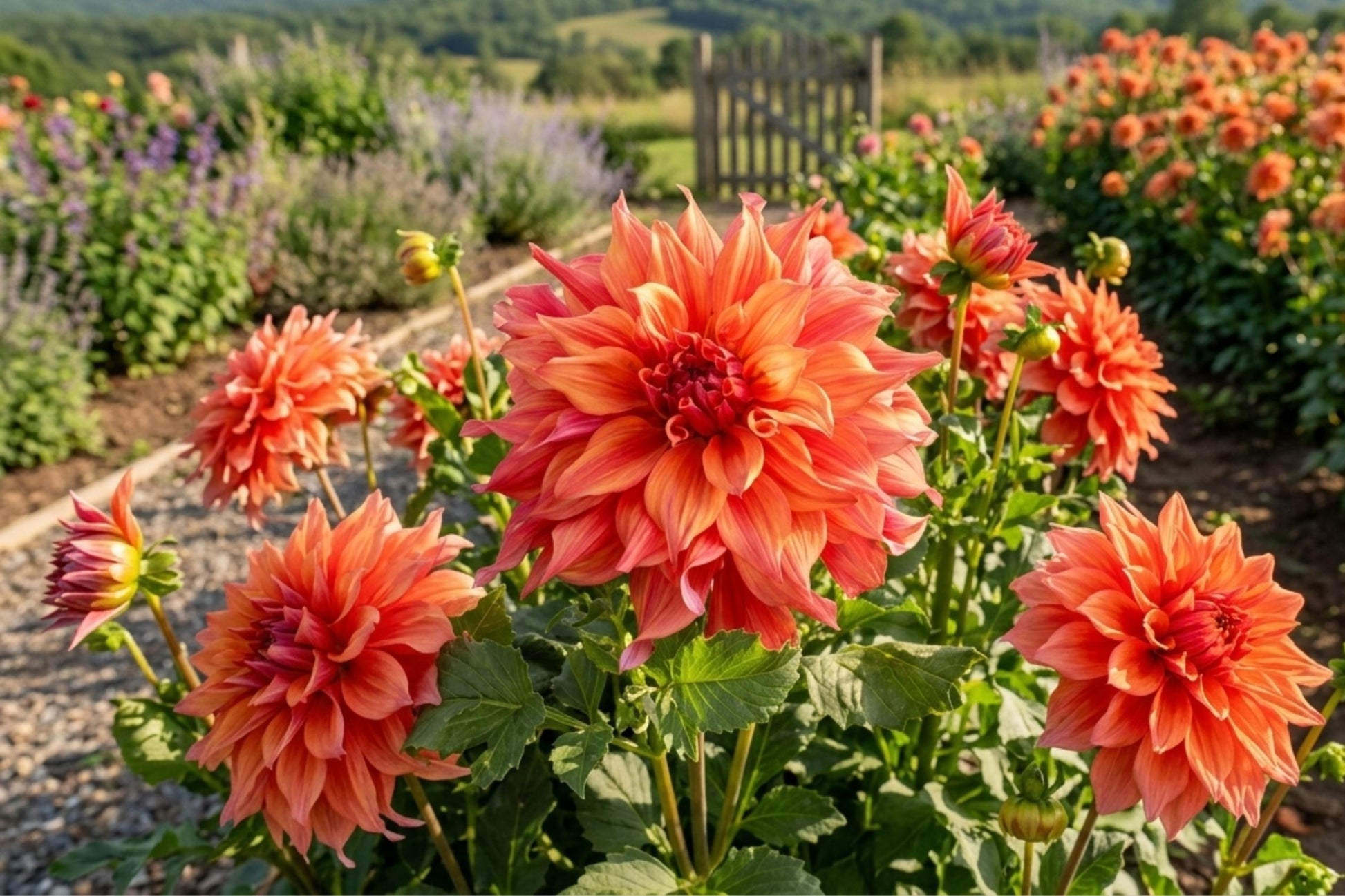 Giant Dinnerplate Dahlia Bulb Tuber Clump - Coral Raspberry - Dahlia 'Belle of Barmera' - Easy to Grow, Vibrant Blooms