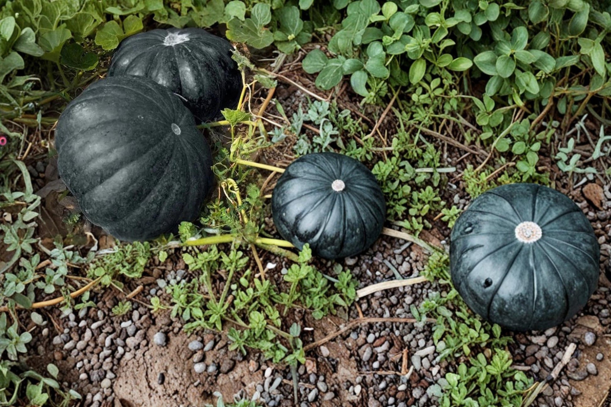 Black Kat Pumpkin Seeds - 10 Pack - Cucurbita pepo Squash - Dark Exterior with Orange Flesh - Edible & Ornamental Variety