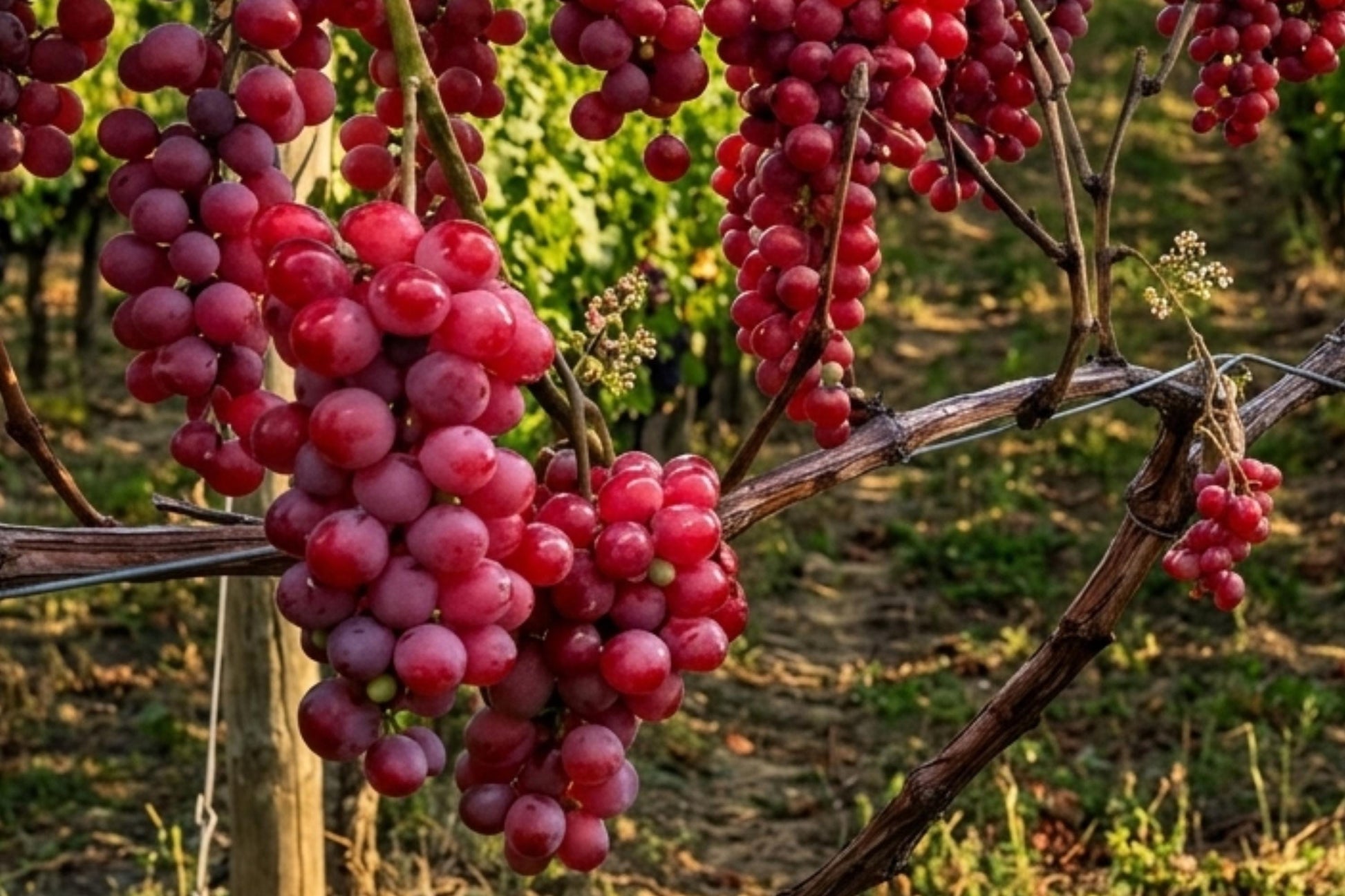 Vanessa Red Seedless Grape Vine Plant - 1-2 Year Old Vitis Vinifera - Easy to Grow, Sweet Grapes for Home Gardens