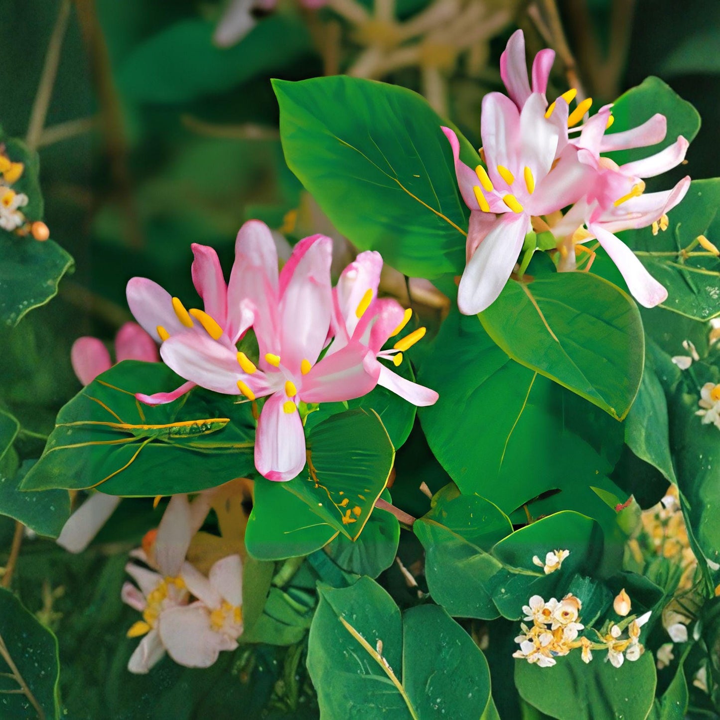 Antique Pink Honeysuckle Vine | Bare Root Live Plant | Fragrant Climbing Plant | Lonicera spp.