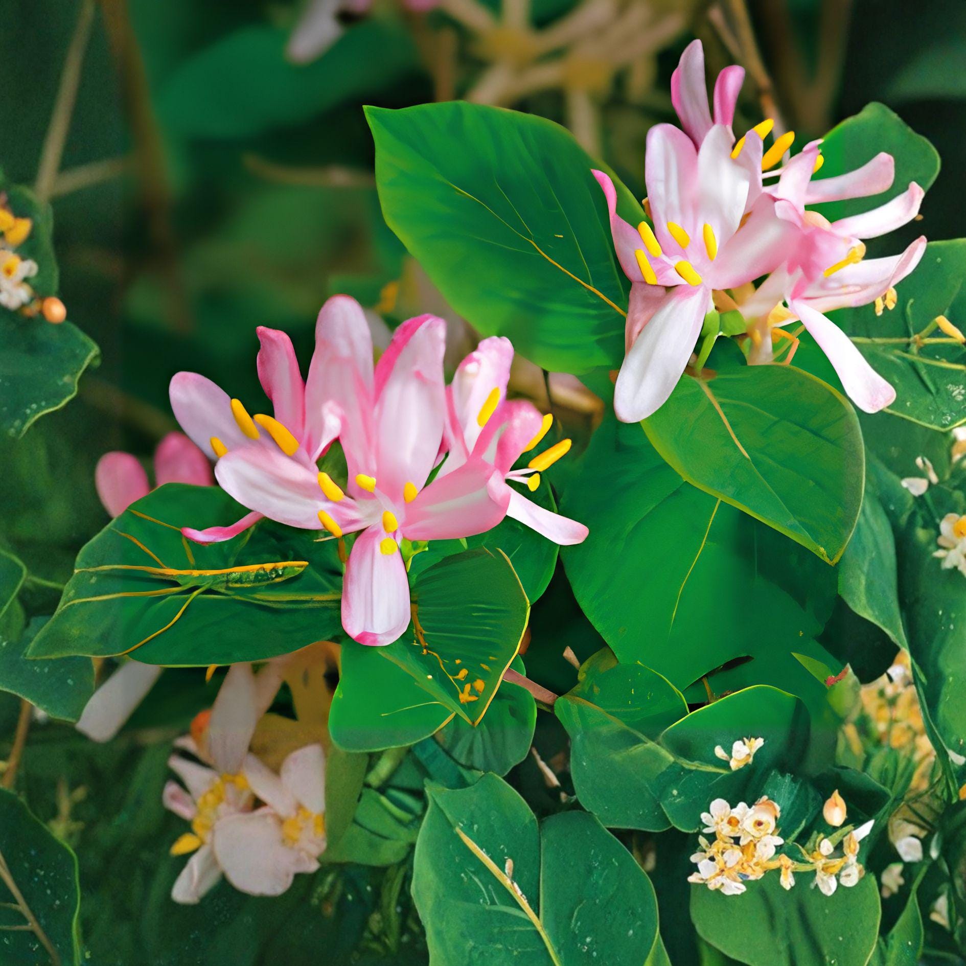 Antique Pink Honeysuckle Vine | Bare Root Live Plant | Fragrant Climbing Plant | Lonicera spp.