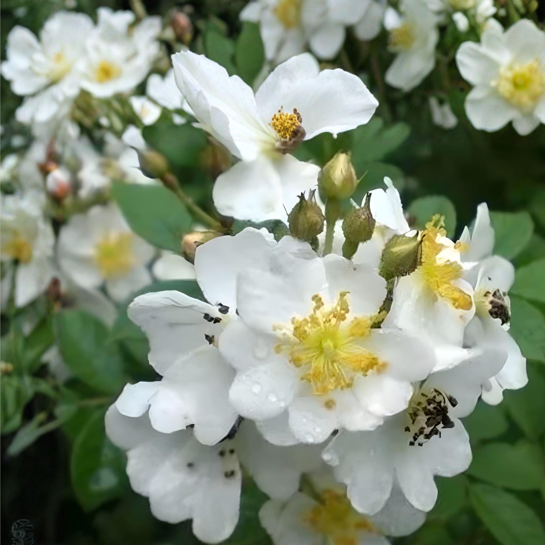 White Climbing Rose Plant - Bare Root 2-3 Ft Fragrant Vine Rosa spp. - Fast Growing, Ideal for Trellises and Arbors