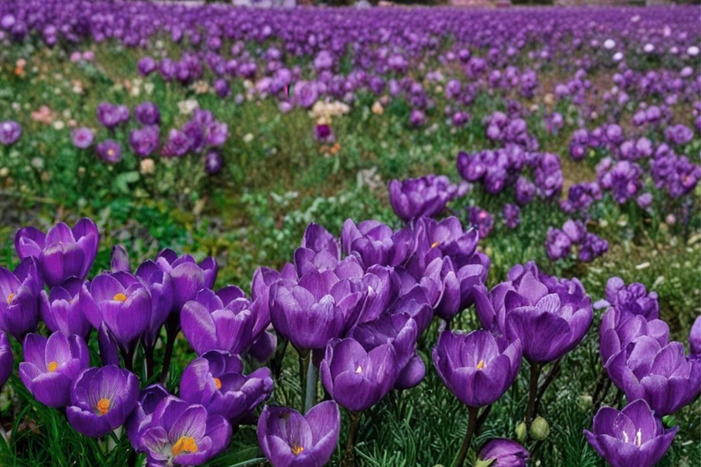 Crocus Bulbs 20 Count Purple Flowers Crocus vernus 'Record' - Spring-Flowering Garden Bulb for Beds and Borders