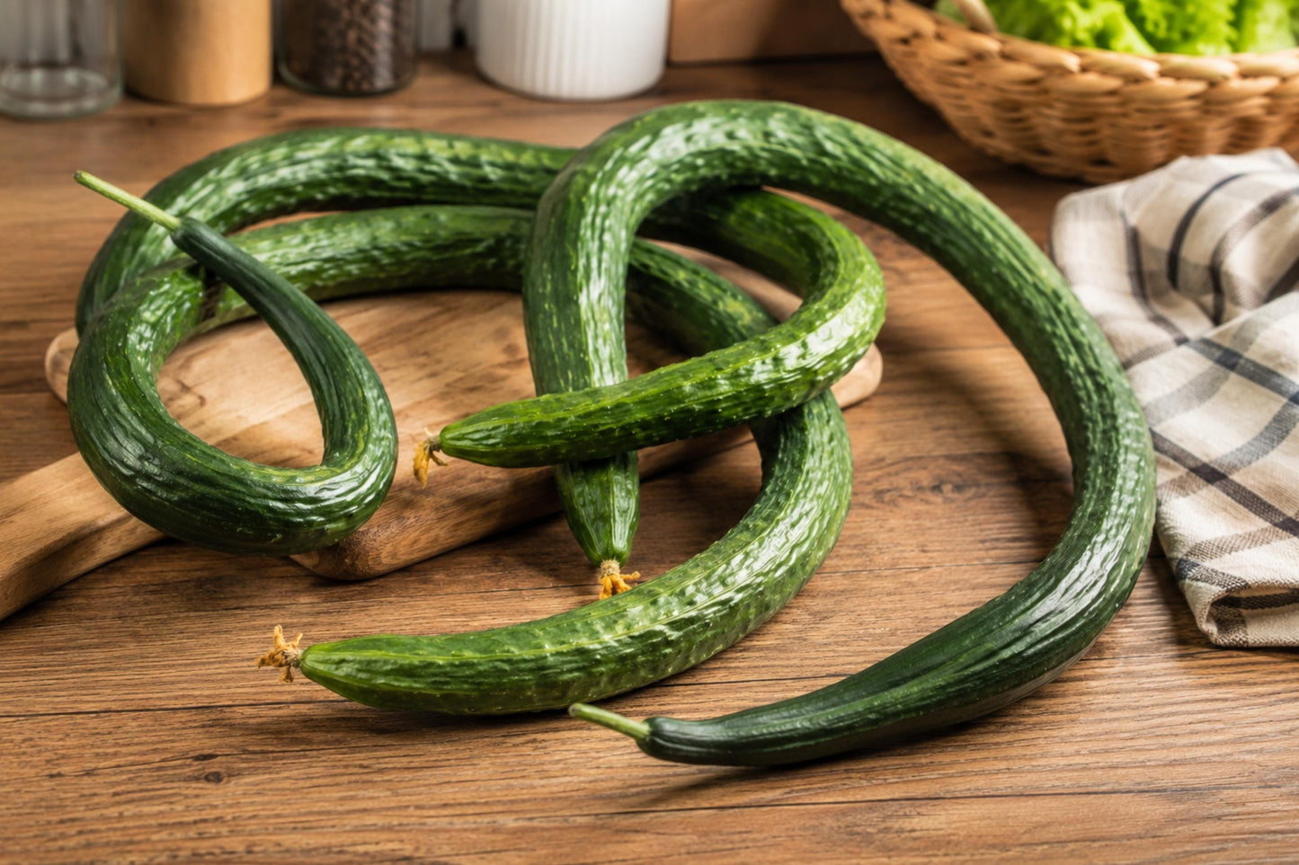 Chinese Snake Curved Cucumber Seeds (5) | Asian Heirloom Cucumber | Crisp Texture, Mild Flavor | Cucumis sativus