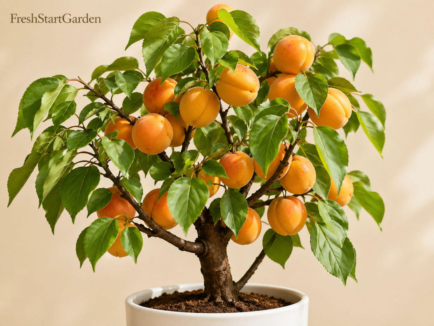 Apricot Tree Starter Plant 3-6 Inch Edible Fruit Prunus armeniaca - Perfect for Home Gardens & Small Orchards