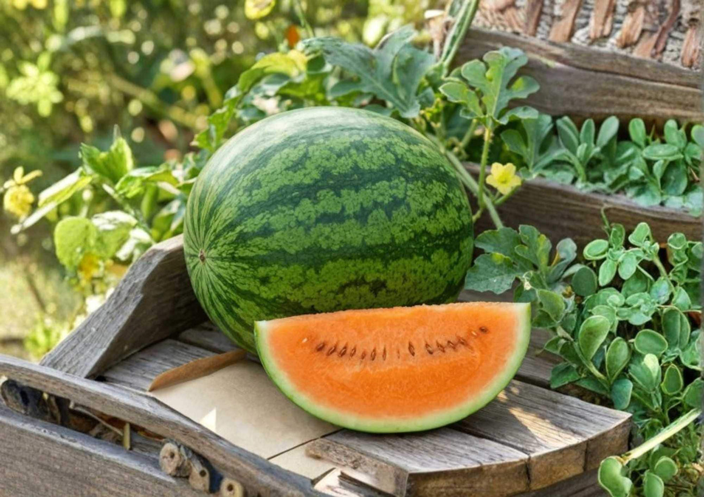Tendersweet Orange Watermelon Seeds - 25+ Heirloom Non-GMO Fruiting Seeds for Sweet Juicy Summer Melons - Citrullus lanatus