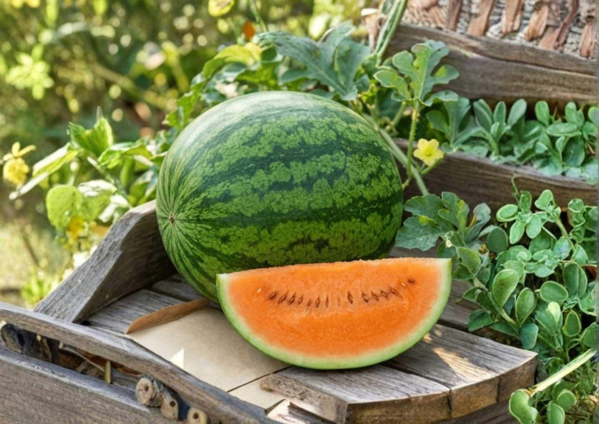 Tendersweet Orange Watermelon Seeds - 25+ Heirloom Non-GMO Fruiting Seeds for Sweet Juicy Summer Melons - Citrullus lanatus