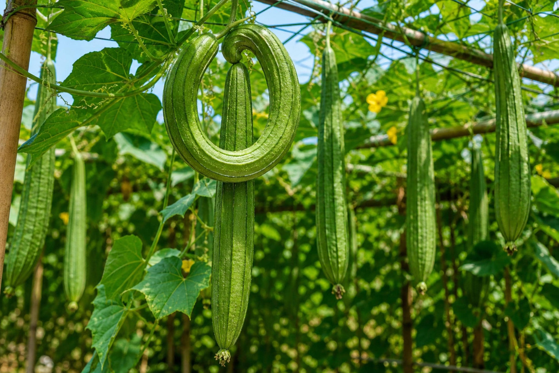 Luffa Gourd Seeds (5) | Buab Moom Variety | Luffa acutangula | Fast-Growing Culinary & Sponge Gourd for Gardens