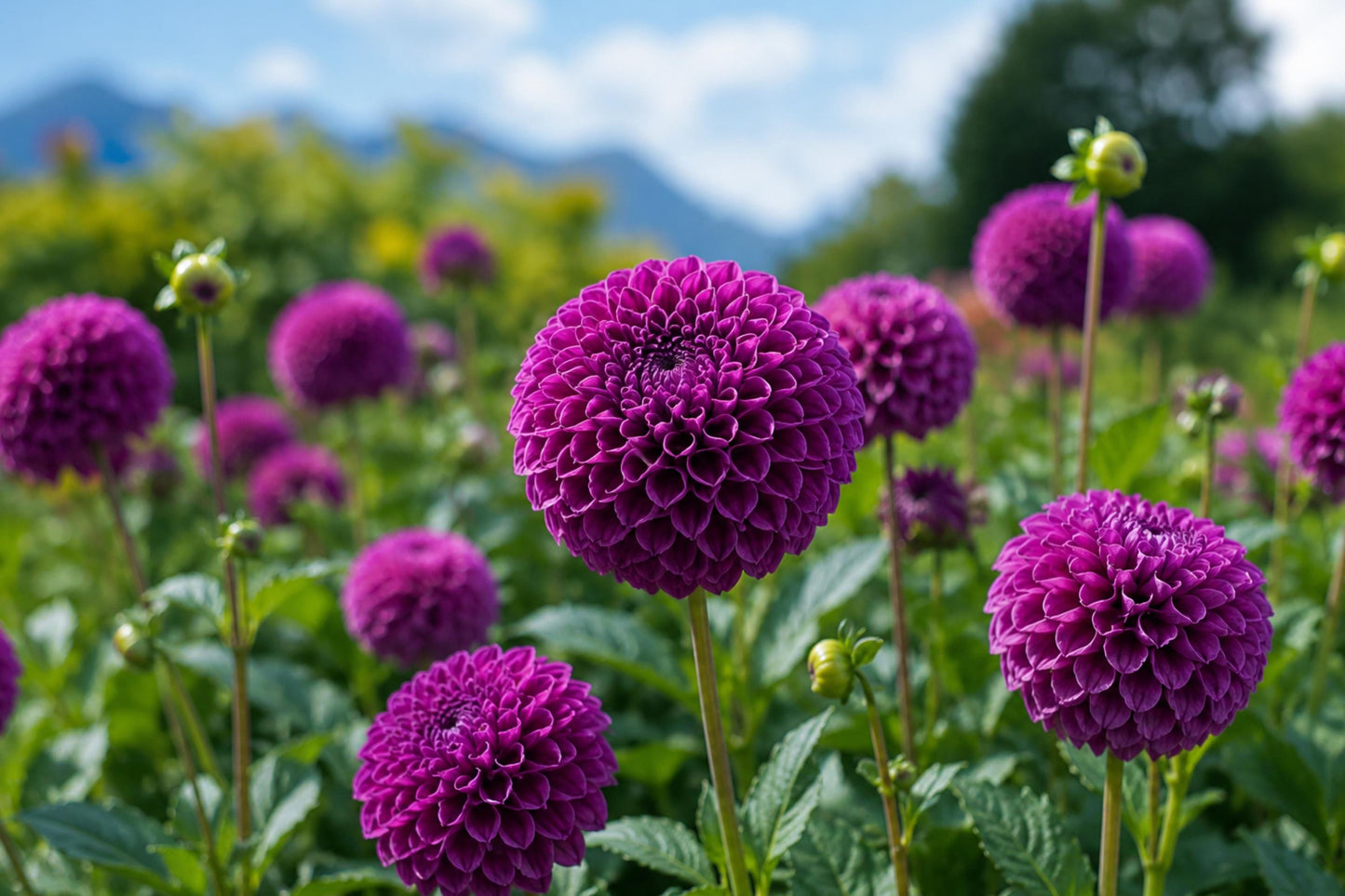 Pompon Dahlia Bulb Tuber Clump - Beetroot Purple - Dahlia pinnata - Easy to Grow - U.S. Seller
