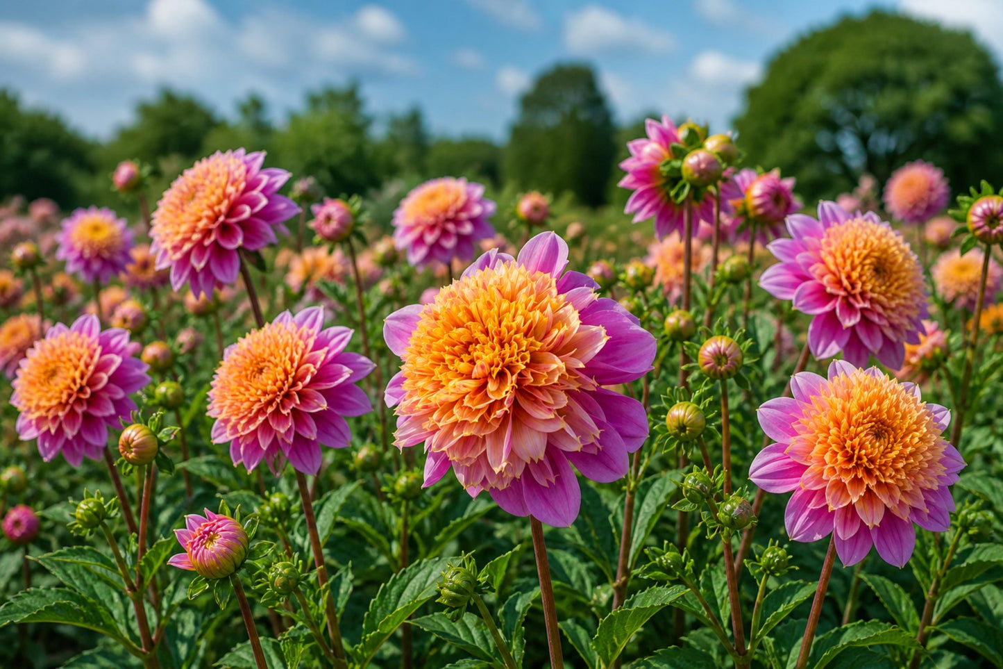 Powder Puff Dahlia Tuber Clump - Fluffy Blooms, Pollinator Attractor, Easy to Grow - Dahlia pinnata Garden Plant