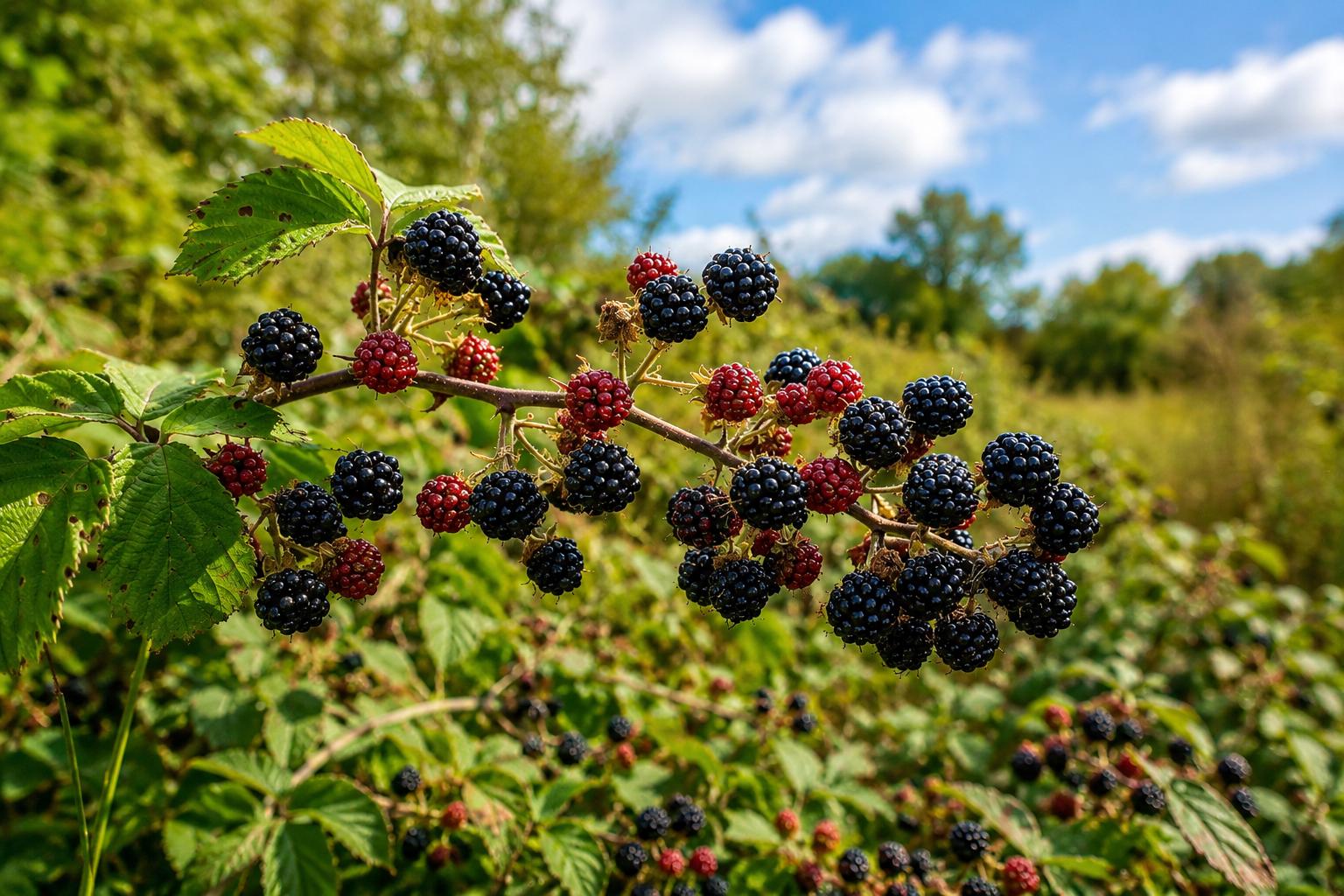Mysore Raspberry Plant - Tropical Bush - Red Indigo Fruit - Rubus niveus - Rare Garden Addition for Pollinators