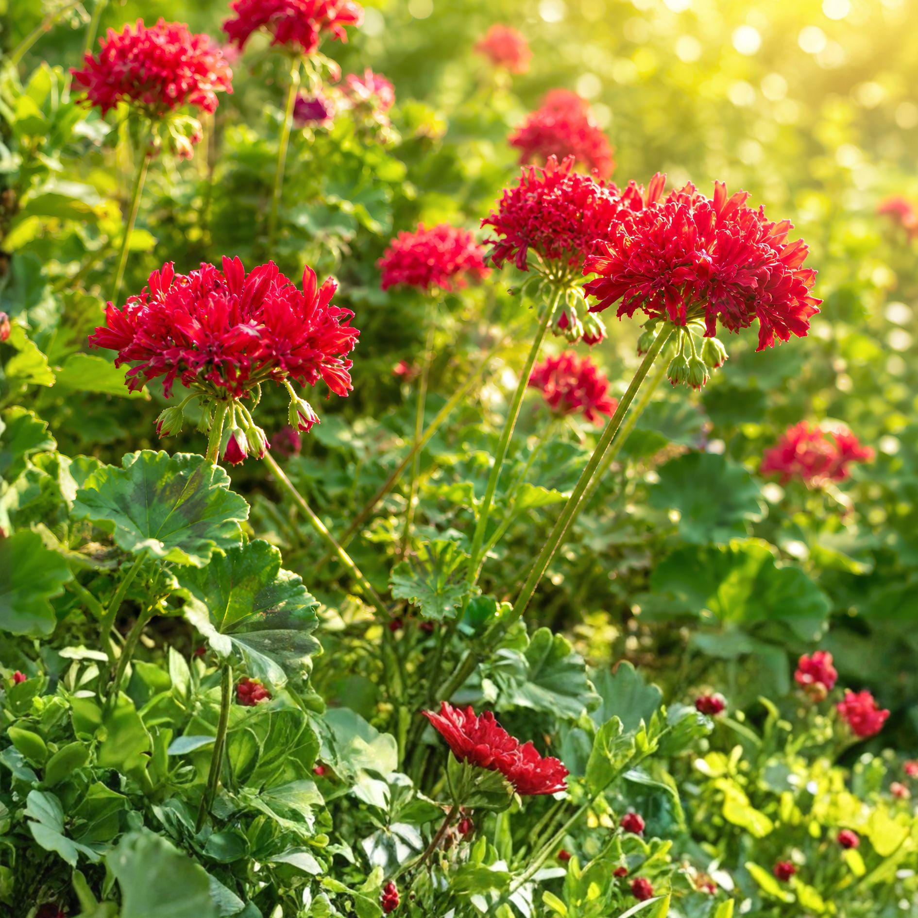 Rare Red Pelargonium Cutting | Exotic Spiky Bloom Geranium | Live Plant Cutting | Pelargonium spp.