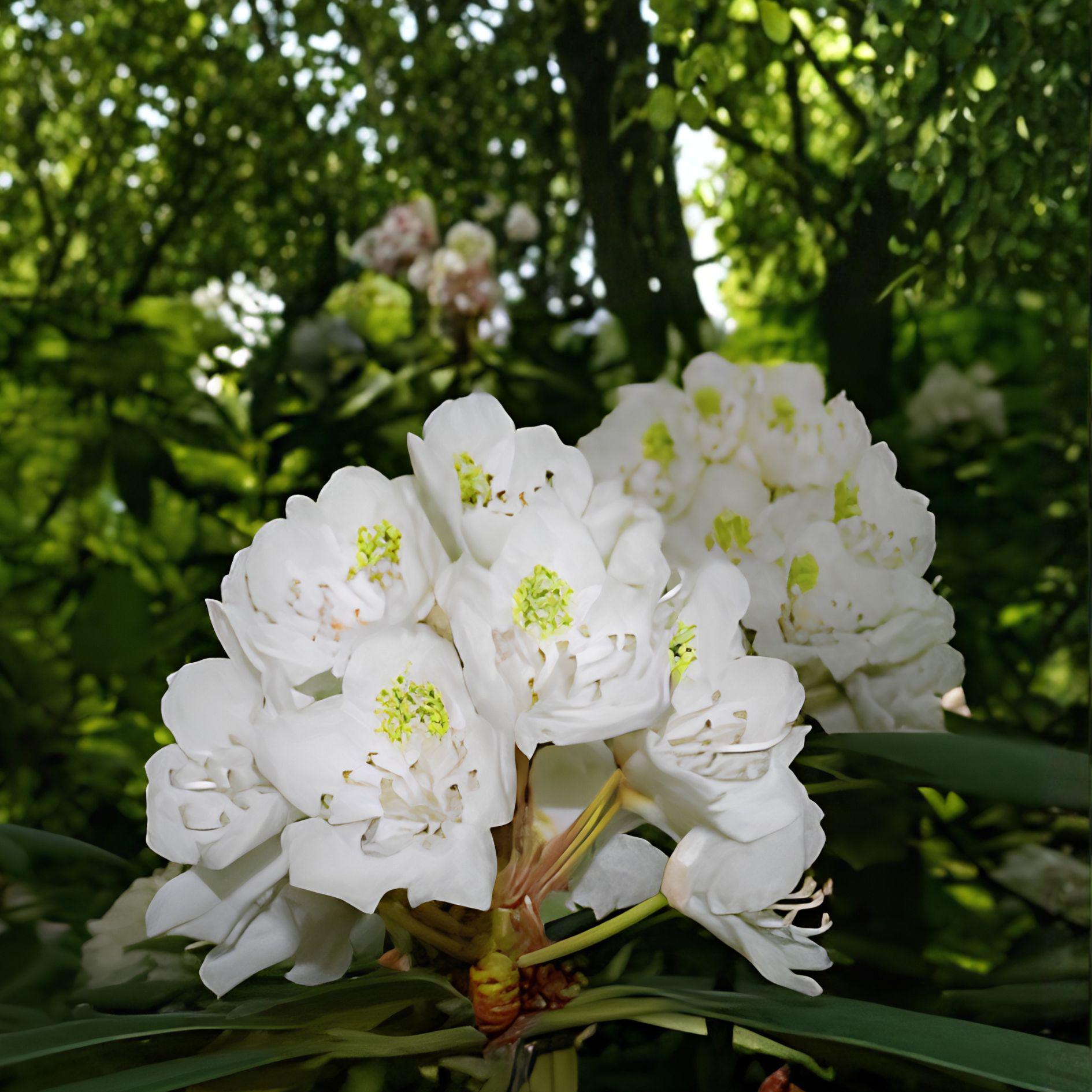 Bare Root Rosebay Rhododendron Plant 6-12 Inch - Great Laurel (Rhododendron maximum) - Evergreen Shrub with Bell-Shaped Blooms