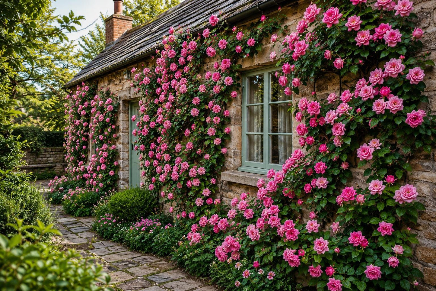 20pcs Pink Climbing Rose Seeds - Rare Non-GMO Heirloom - Rosa 'Climbing Pink' - Easy to Grow Garden Flowers