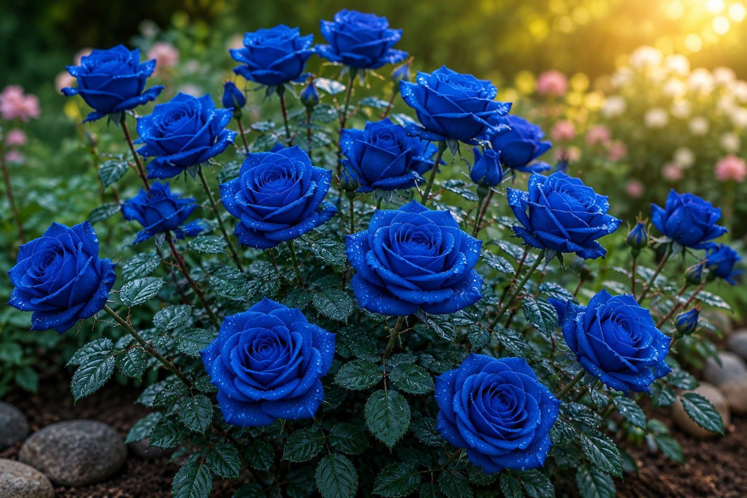 Blue Rose Seeds 20 Pack - Rare Blue Blooms - Rosa spp. - Easy to Grow for Stunning Gardens and Floral Arrangements