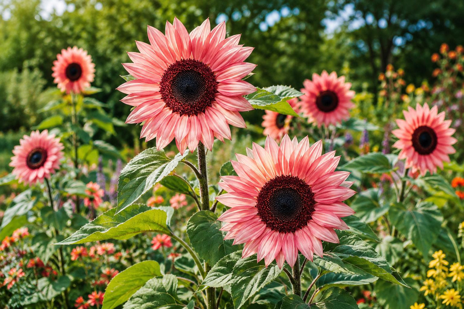 50PCS Iris Tectorum Seeds - Non-GMO Heirloom Pink Sunflower - Perfect for Garden Planting