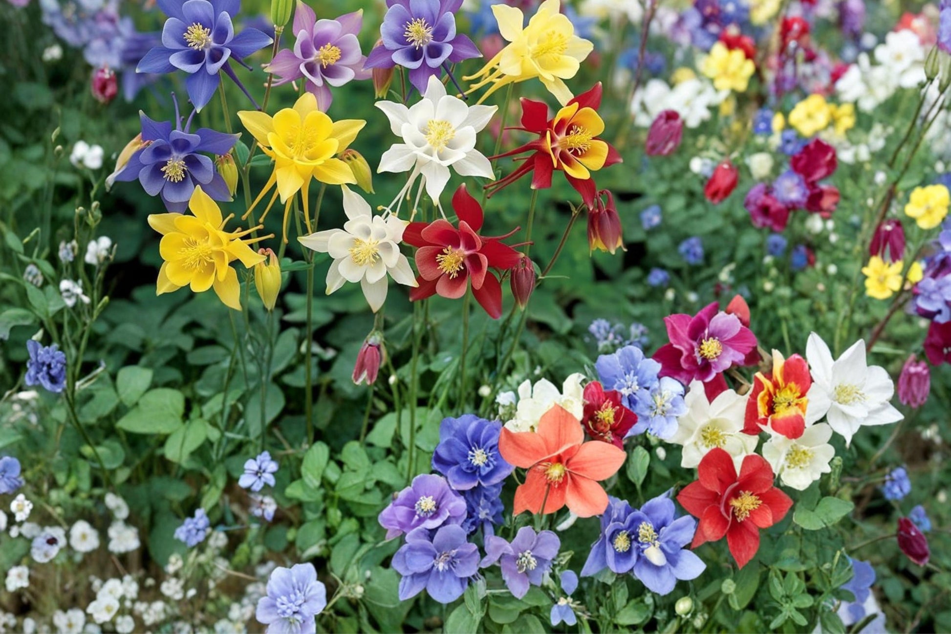 Multicolor Columbine Seeds - 100 Perennial Flower Seeds - Aquilegia spp. - Vibrant Garden Blooms for Outdoor Planting