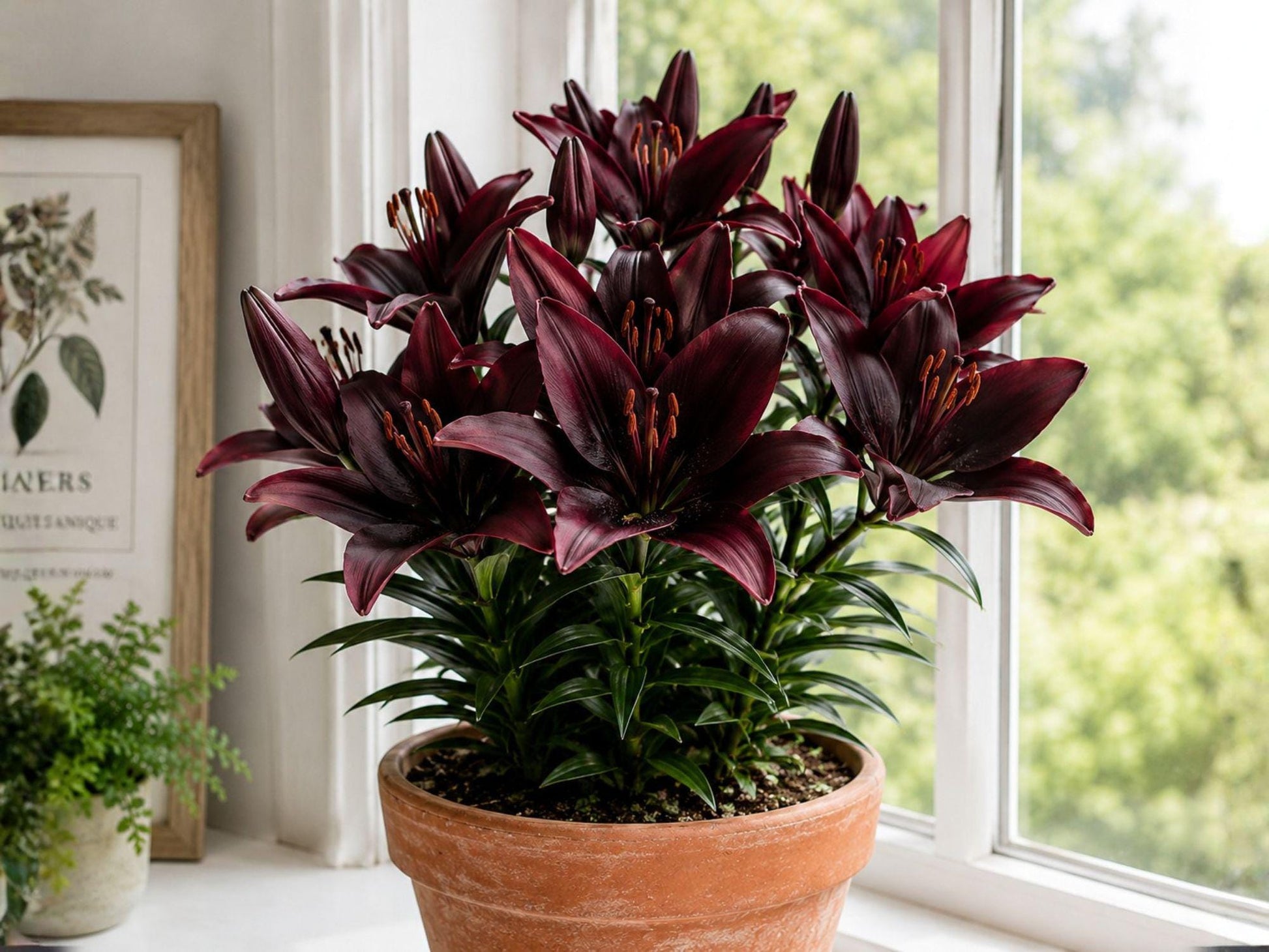 Night Rider Lily Bulbs - 3 Pack Lilium Asiatic Hybrid Deep Burgundy Flowers for Garden, Borders & Containers - Summer Blooming
