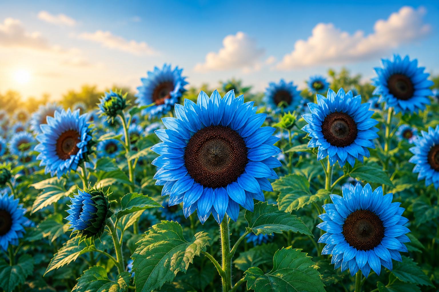 Midnight Oil Blue Sunflower Seeds - 50 Pack - Rare Bonsai Black Hybrid - Helianthus annuus - Unique Flowering Seeds