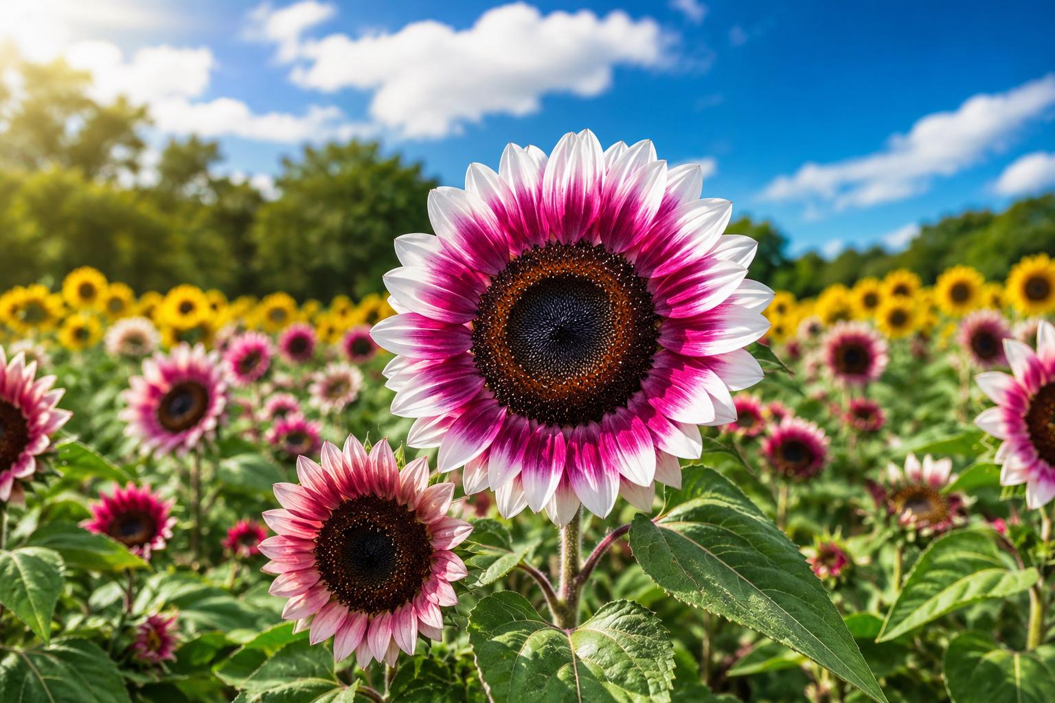 Giant Teddy Bear Sunflower Seeds - 50pcs - Helianthus annuus - Unique Yellow Blooms for Easy Gardening and Pollinator Attraction