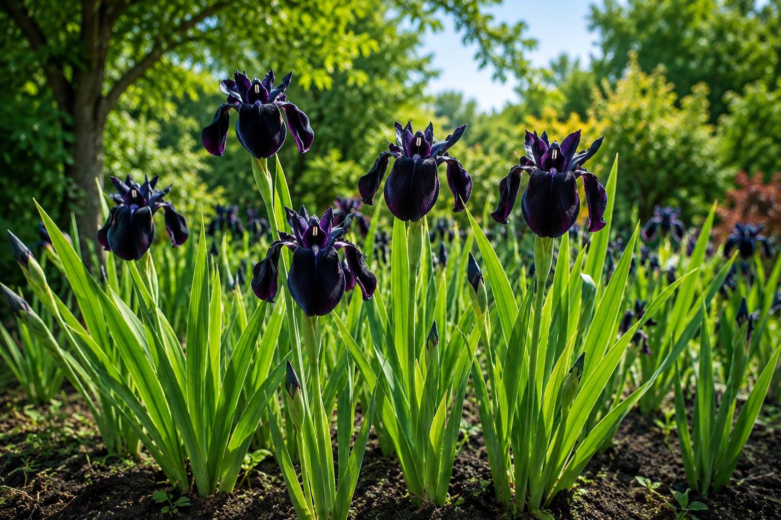 Siberian Iris Seeds - 30pcs Black Flowered Beauty - Velvety Blooms - Iris sibirica - Rare Perennial Garden Plants