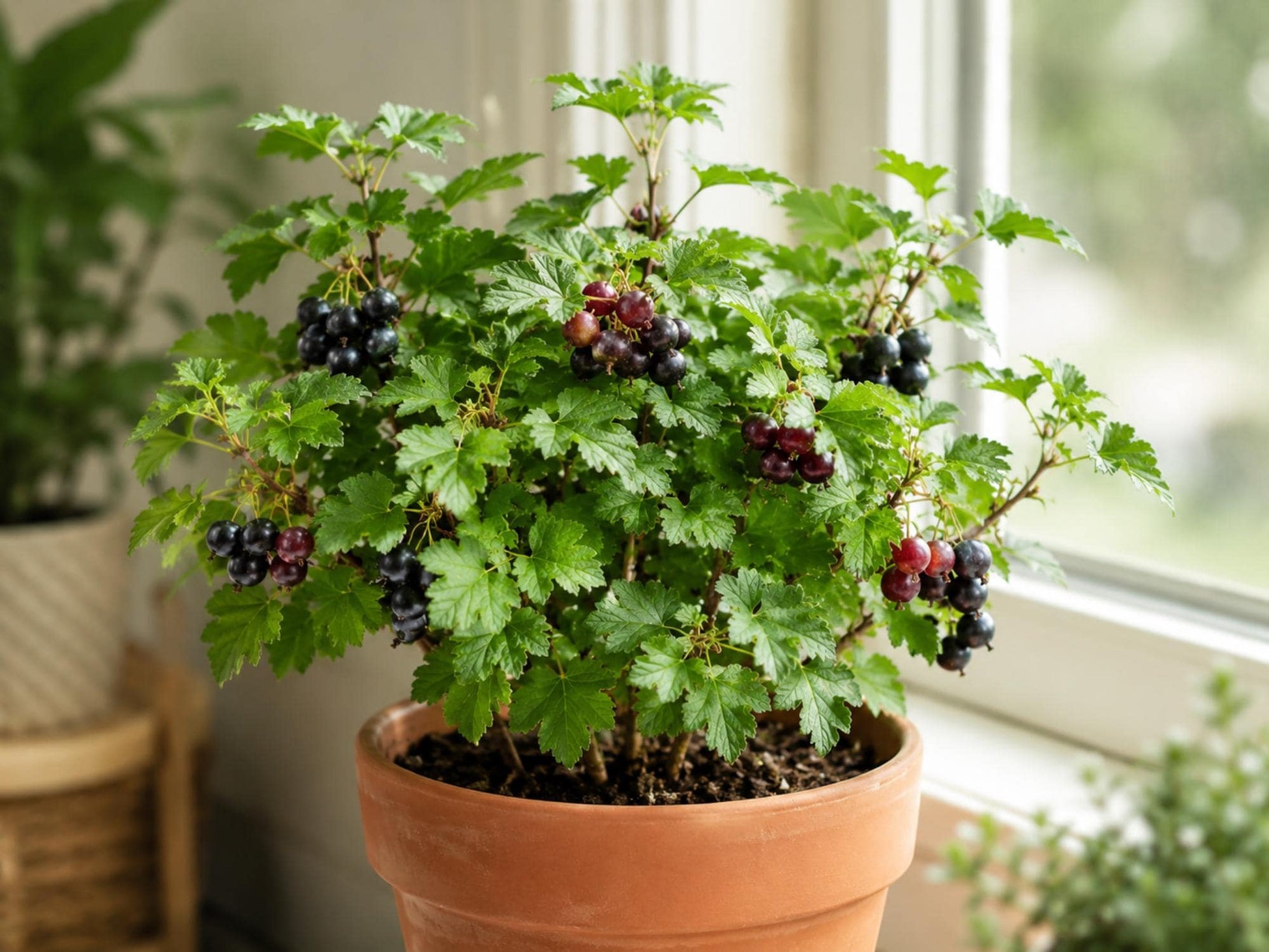 Jostaberry Live Plant Rooted Starter – Edible Berry Shrub Ribes nidigrolaria – Thornless, Self-Pollinating, Zones 3-8