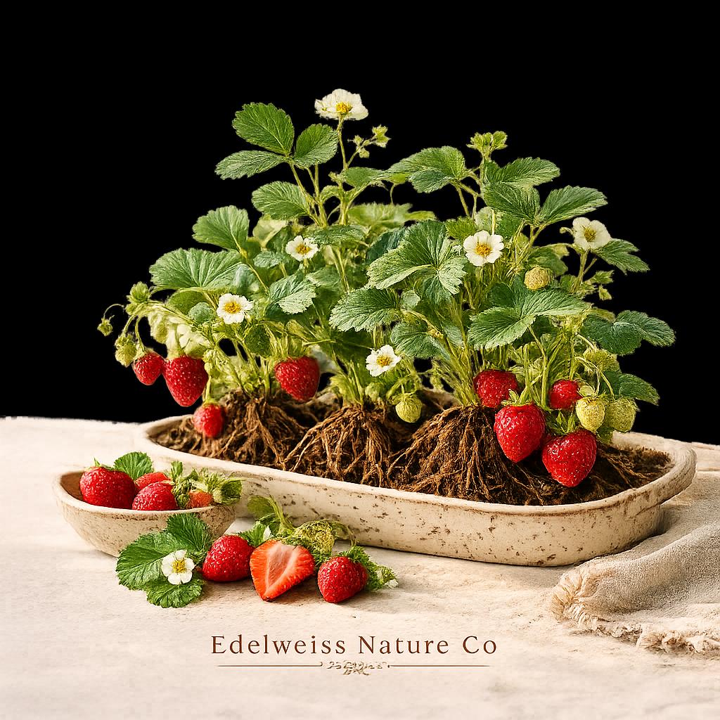 20 Cardinal Strawberry Bare Root Plants | Fragaria × ananassa | Heirloom Non-GMO | Springbearing Edible Berry Garden