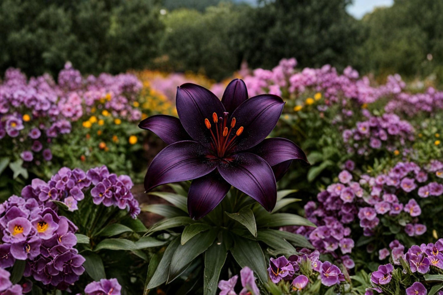 Blackstone Lily Bulbs 10 Pack - Lilium asiatic - Deep Burgundy Flowers for Garden Borders, Perennial Flowering Plant